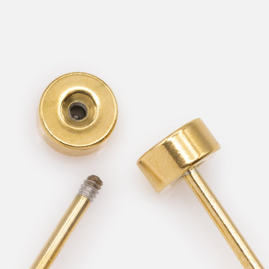 MN243E018GL - Mini pale pink stars golden earrings in stainless steel
