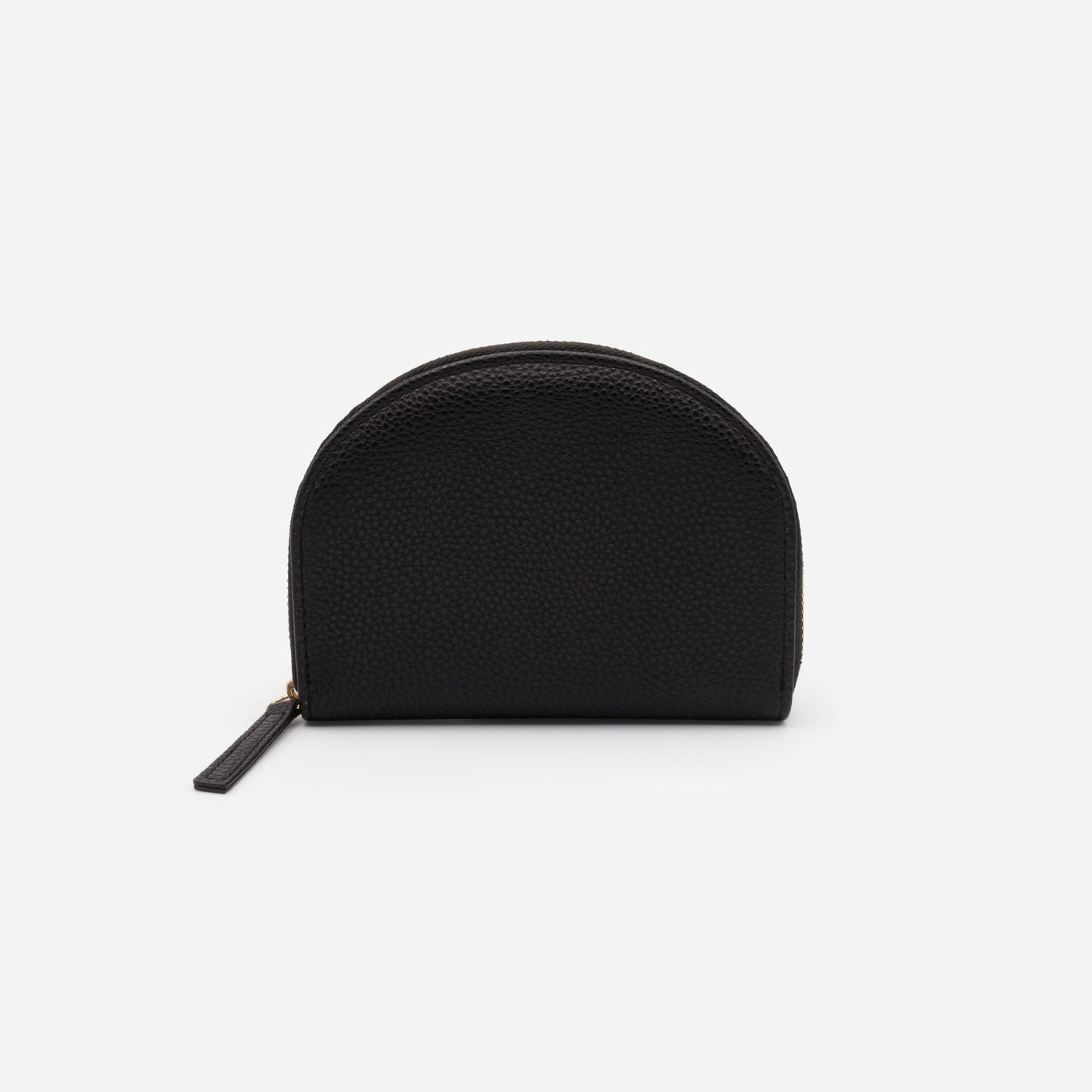 BG253W059BK - Black dome shaped pebbled PU wallet