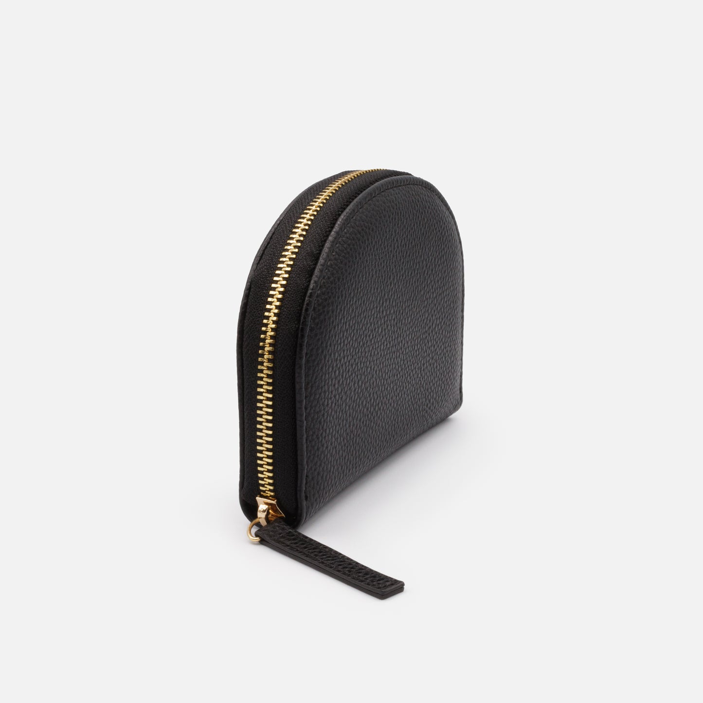 BG253W059BK - Black dome shaped pebbled PU wallet