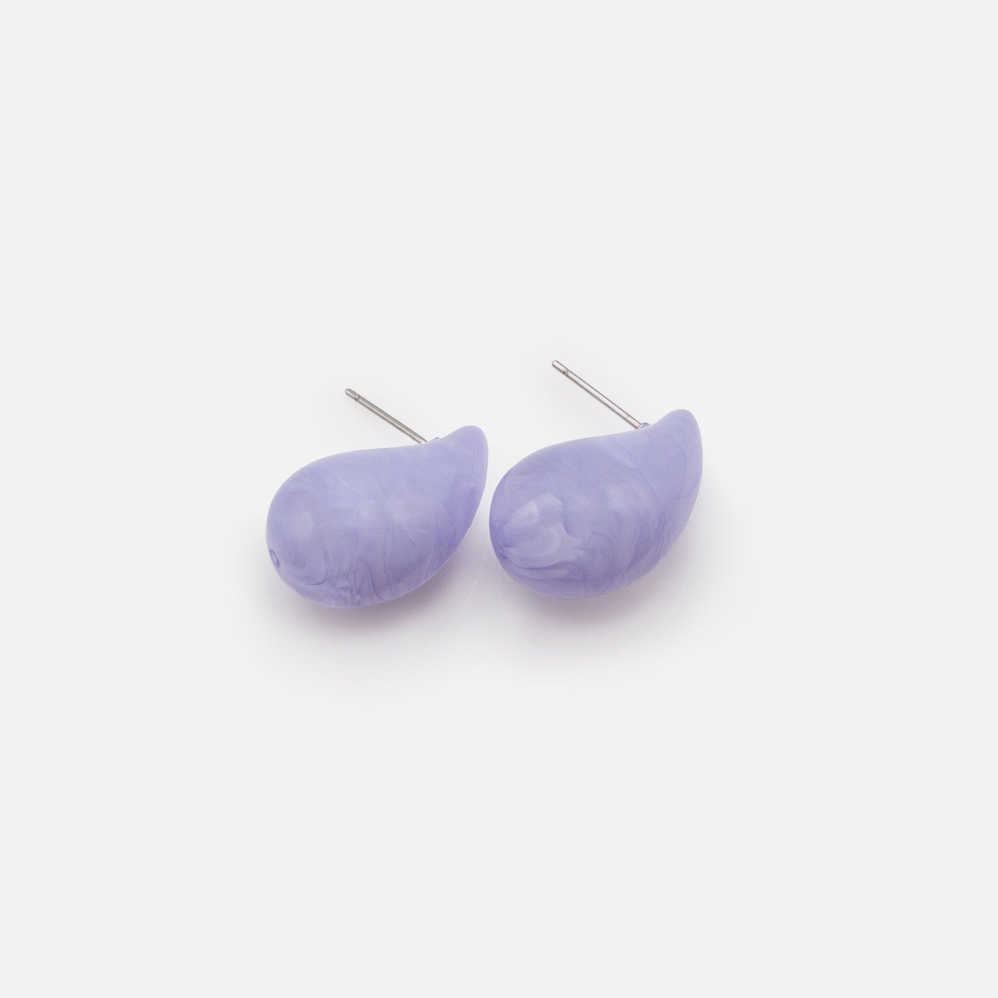 FS253E030PP - Boucles d'oreilles en forme de goutte en acétate lilas