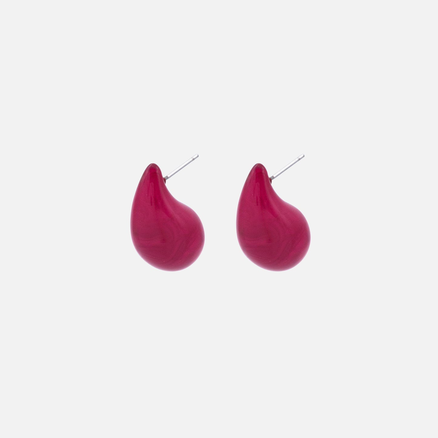 FS253E031BU - Boucles d'oreilles en forme de goutte en acétate rose foncé