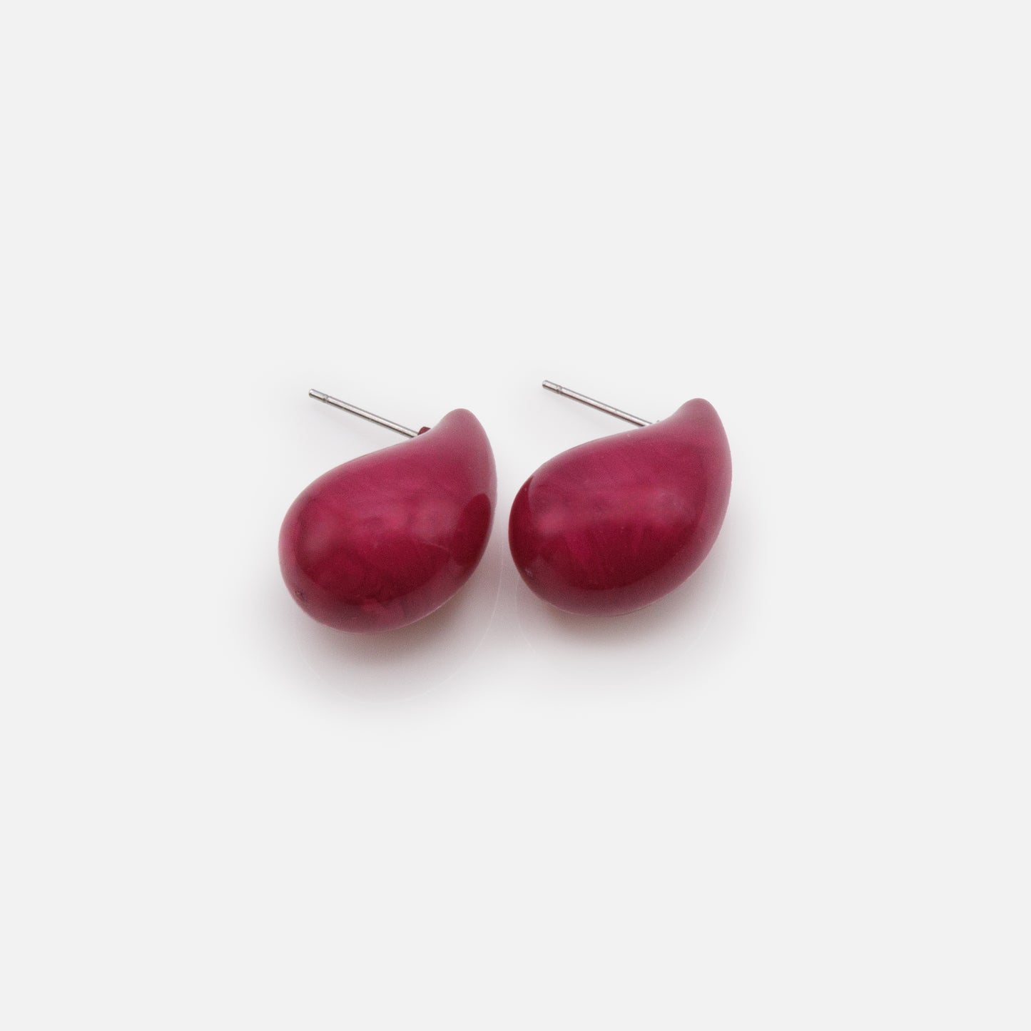 FS253E031BU - Boucles d'oreilles en forme de goutte en acétate rose foncé