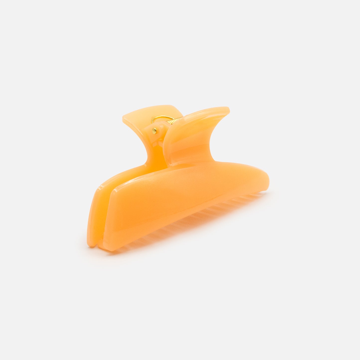 HA253W020OR - Peach glossy geometric plastic claw