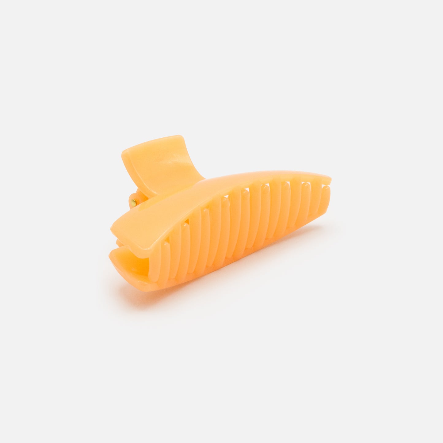 HA253W020OR - Peach glossy geometric plastic claw