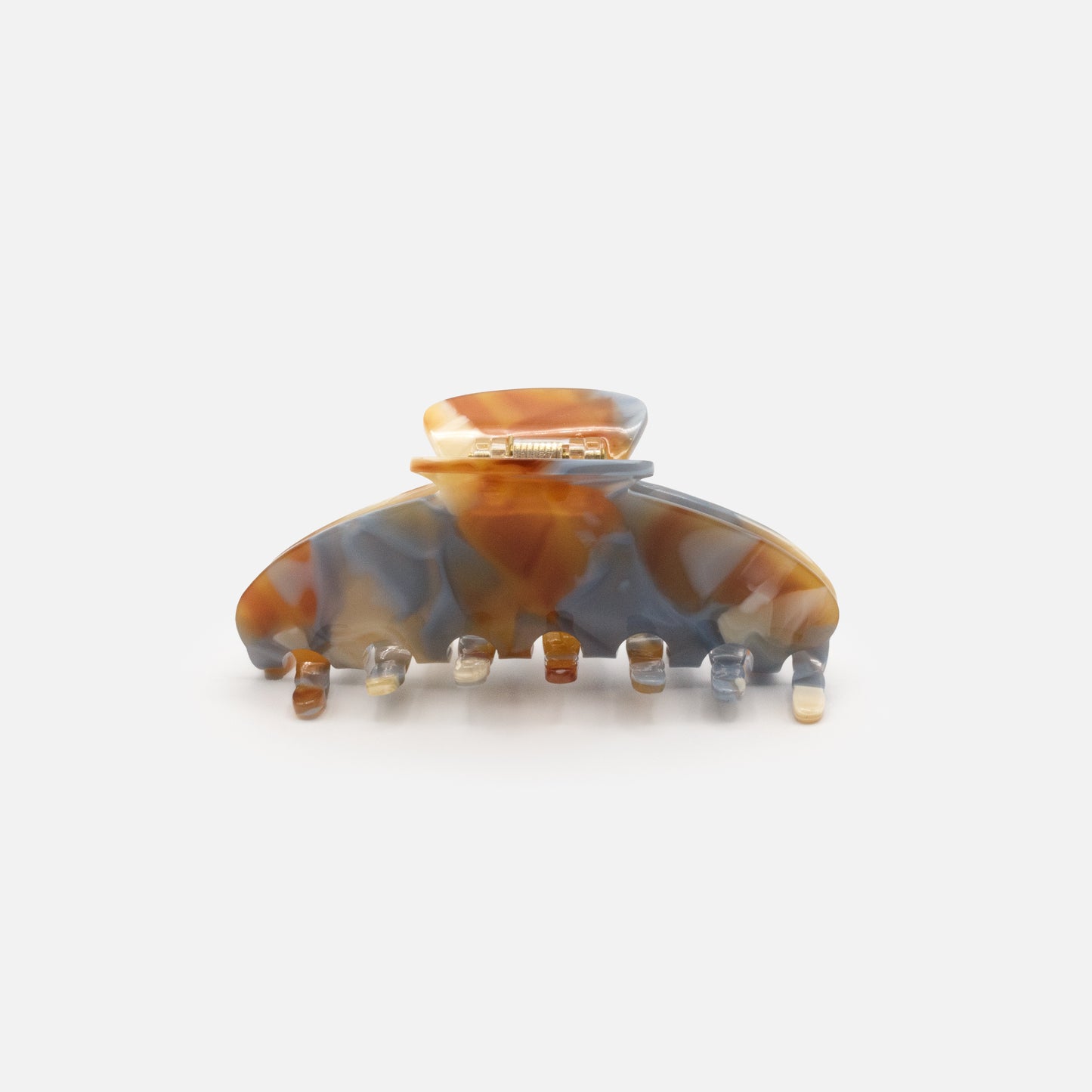 HA253W024MM - Light blue, caramel & ivory glossy plastic claw