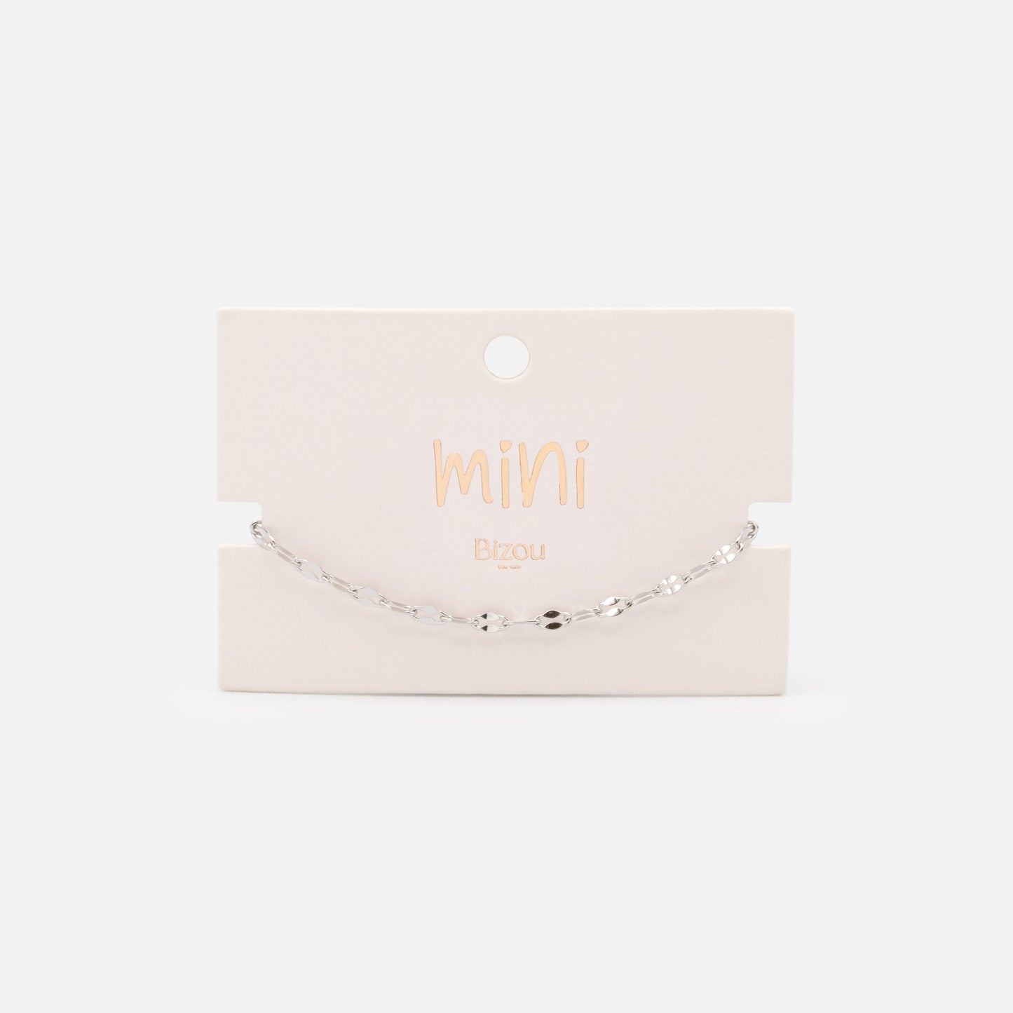MN251B031SL - Mini bracelet argenté à mailles diamant en acier inoxydable