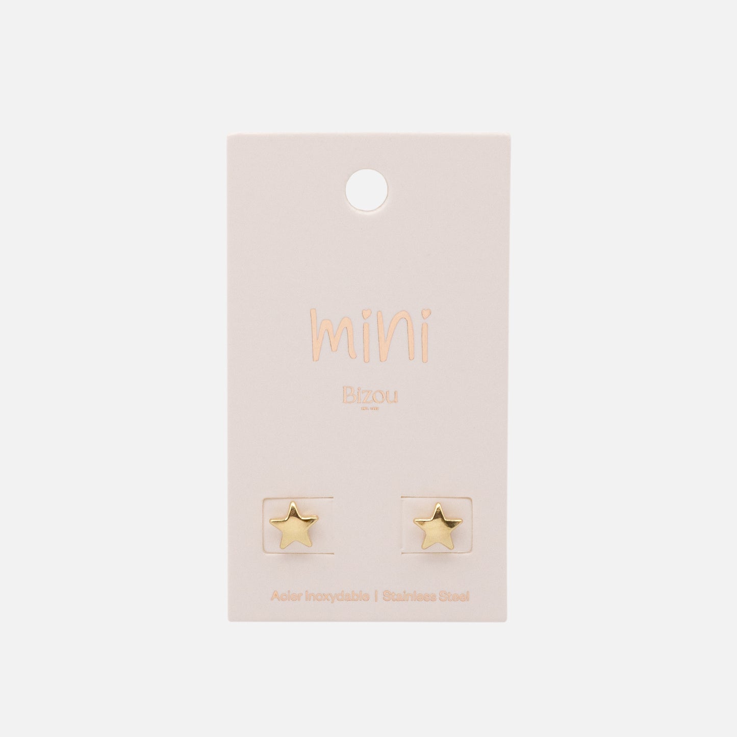 MN253E001GL - Mini golden stars earrings in stainless steel