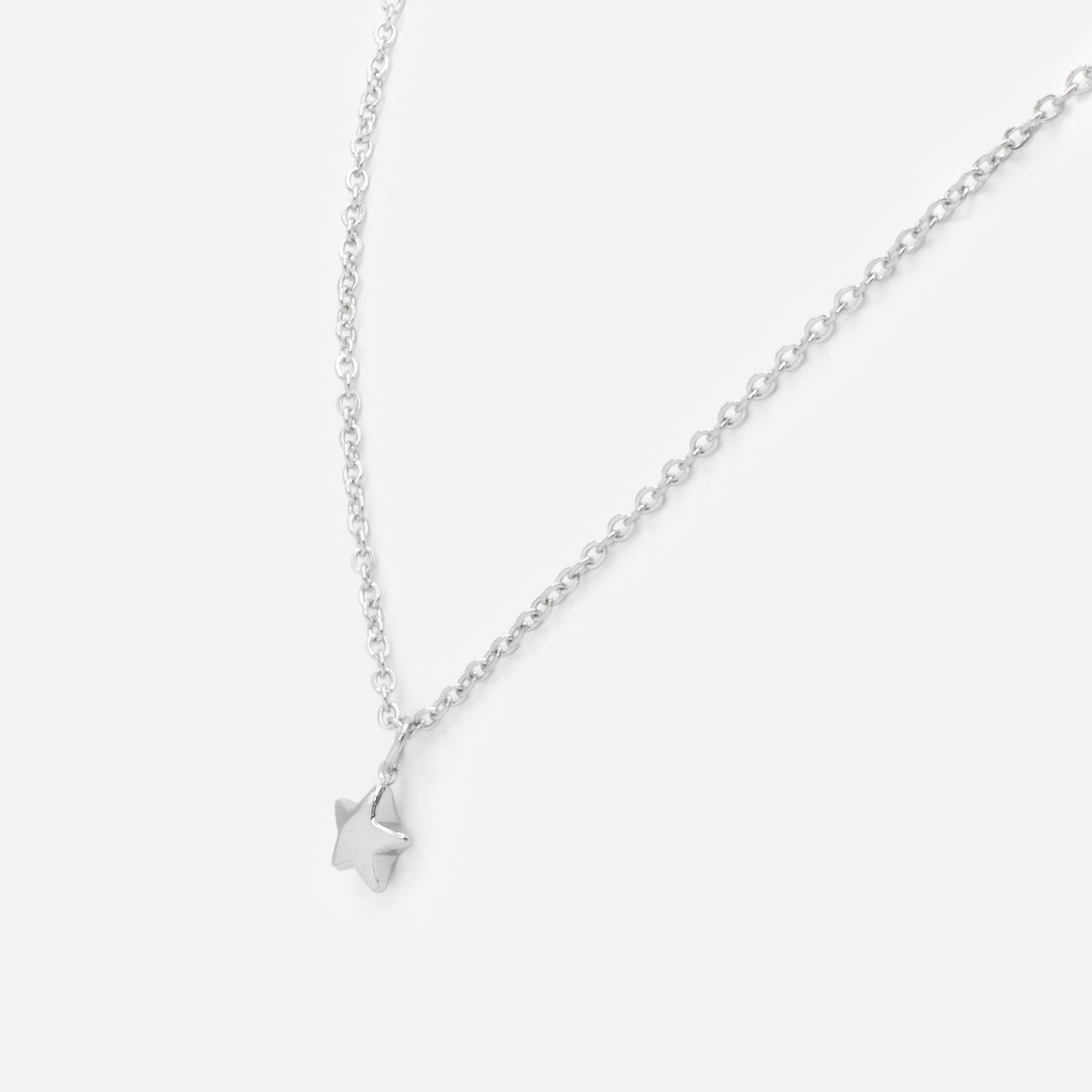 MN253N006SL - Mini collier étoile argentée en acier inoxydable