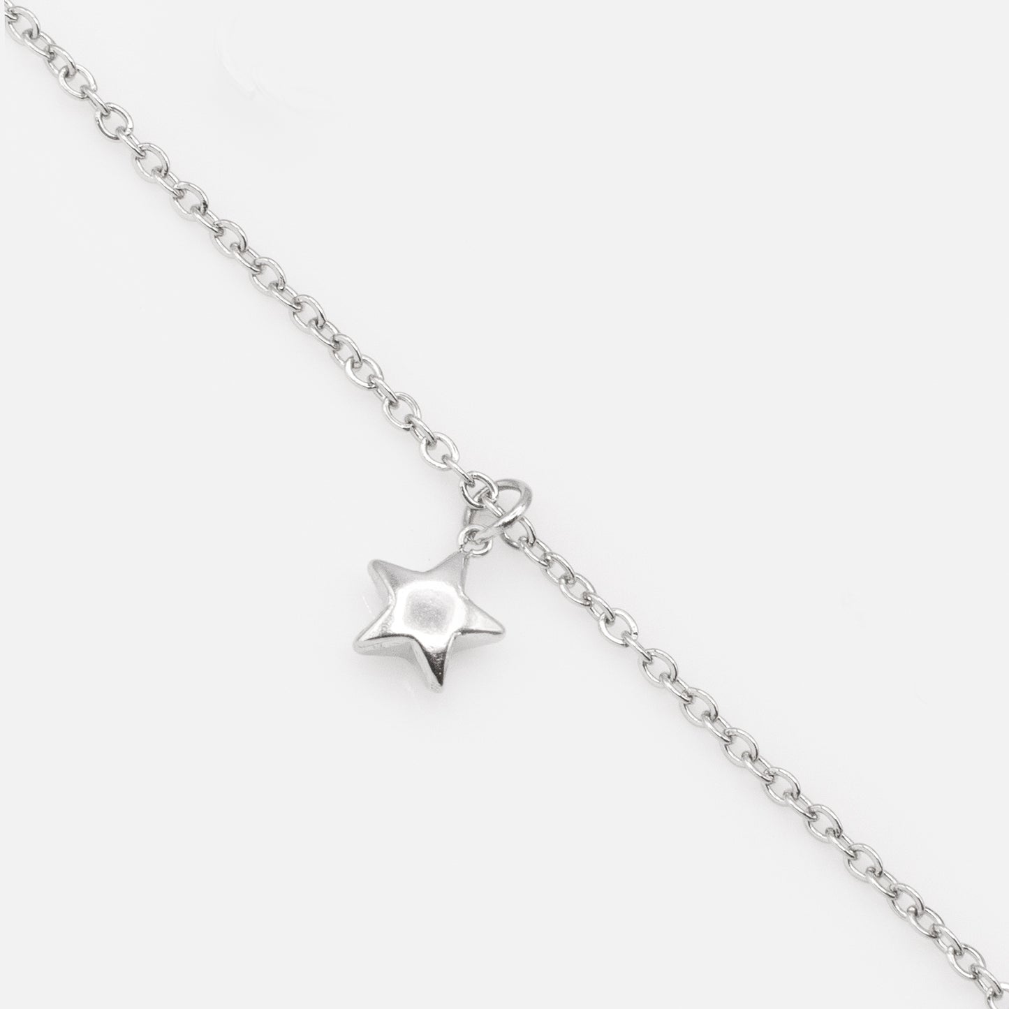 MN253N006SL - Mini collier étoile argentée en acier inoxydable