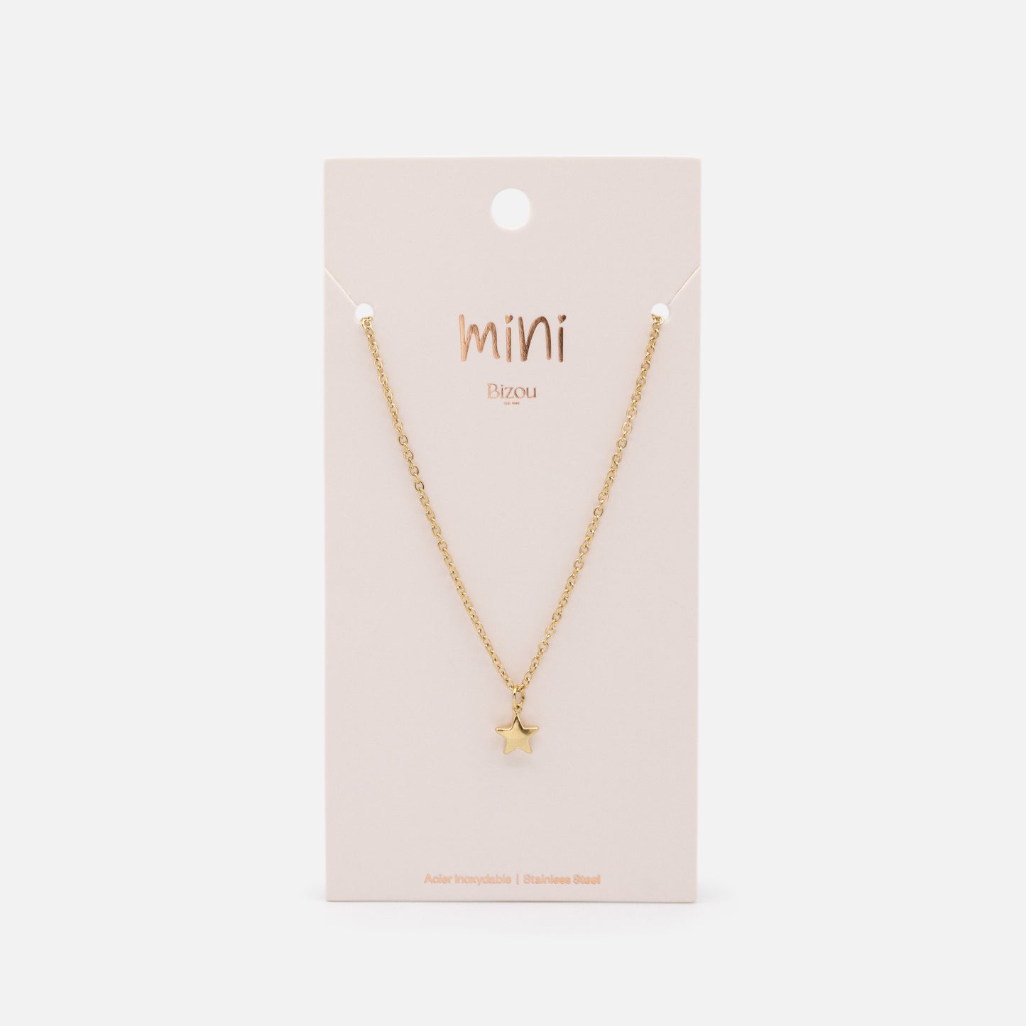MN253N008GL - Mini golden star necklace in stainless steel