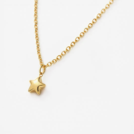 Mini golden star necklace in stainless steel - MN253N008GL