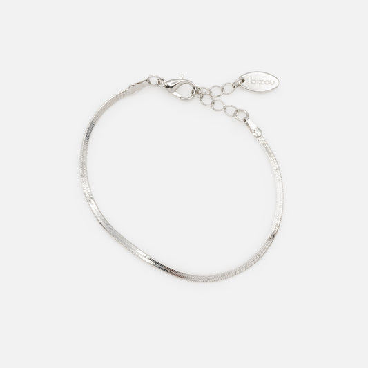 Set of three silvered delicate mesh bracelets - PE231B03AR