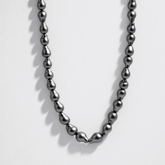 Dark Grey Baroque Pearl Necklace