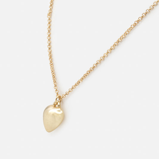 Bombed golden heart necklace - PR251N029GL