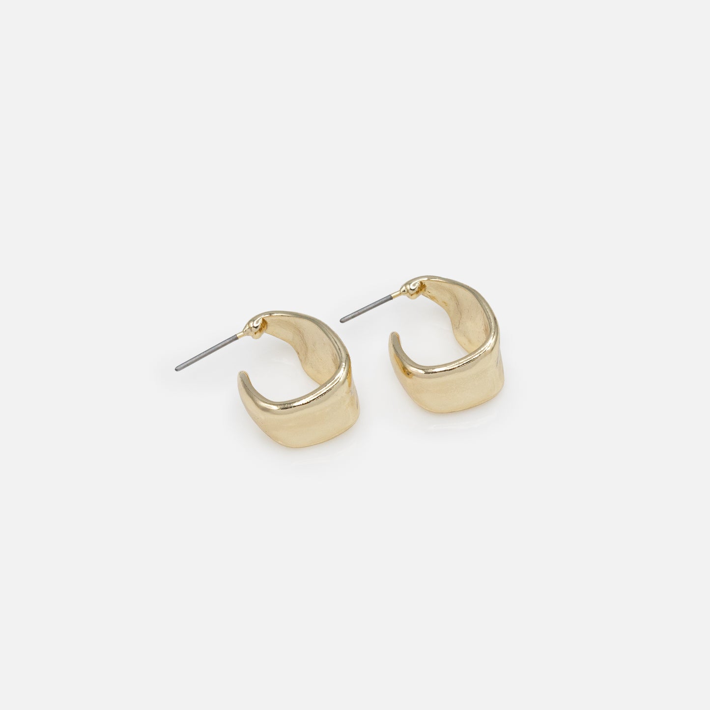 PR253E005GL - Boucles d'oreilles anneaux dorés imparfaits