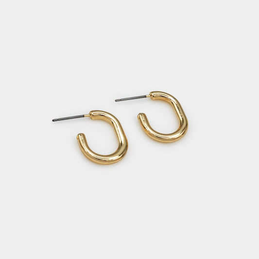 Small golden hoop earrings - PR253E007GL