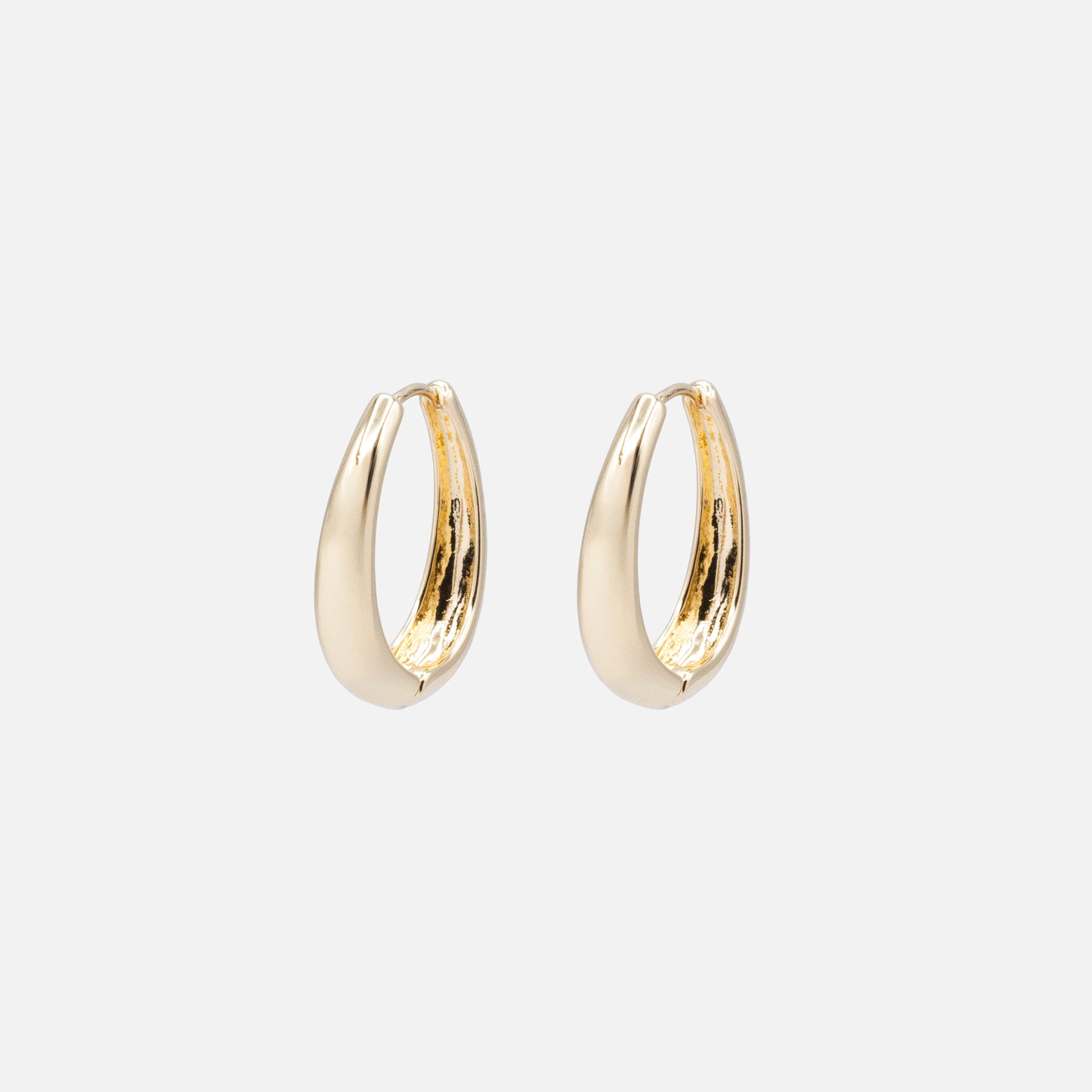 PR253E009GL - Boucles d'oreilles anneaux dorés ovales