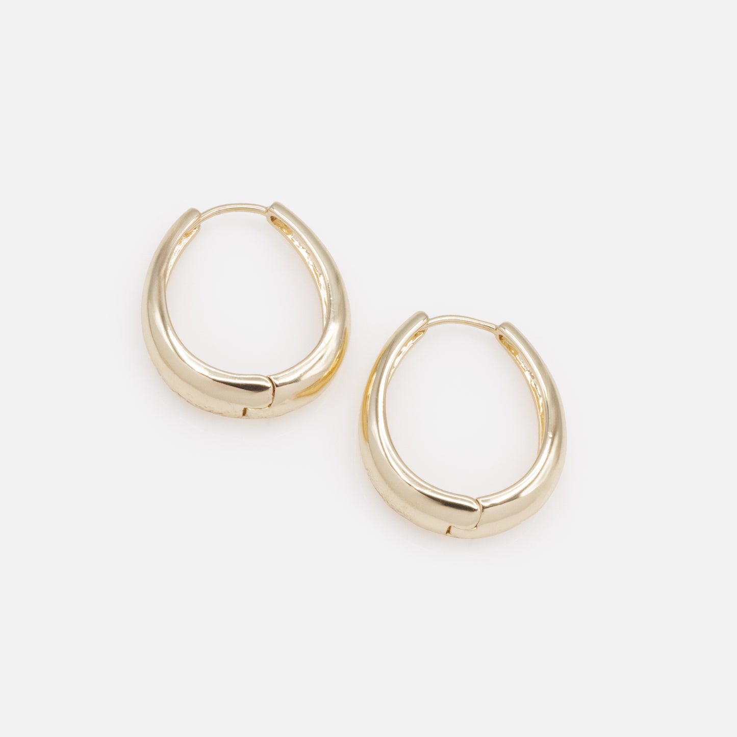 PR253E009GL - Boucles d'oreilles anneaux dorés ovales