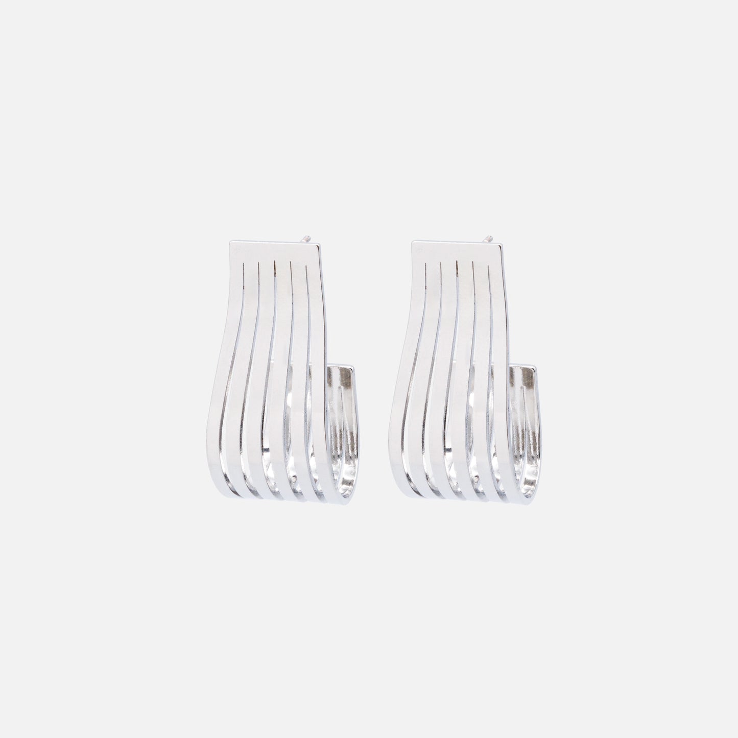 PR253E011SL - Boucles d'oreilles crochets argentés à franges