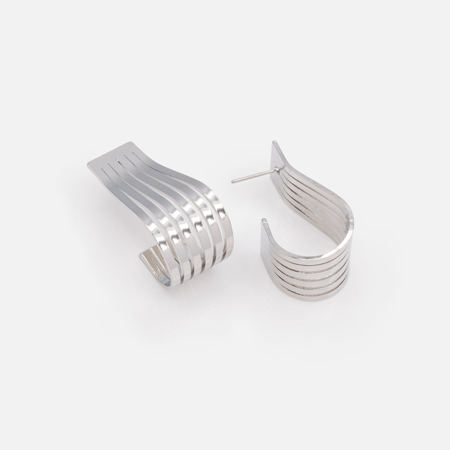 PR253E011SL - Boucles d'oreilles crochets argentés à franges