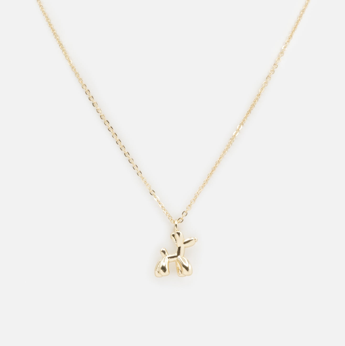 PR253N023GL - Little dog charm golden necklace