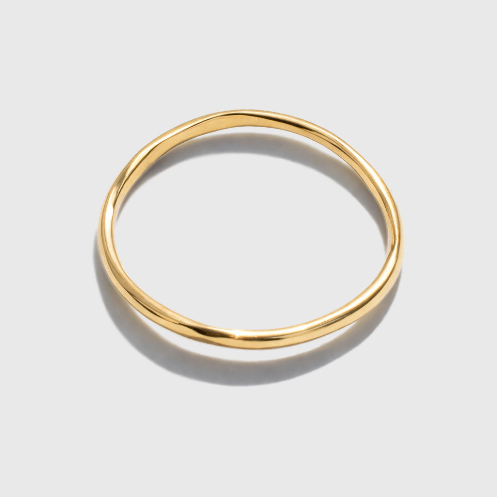 Gold-Tone Slightly Twisted Rigid Bangle Bracelet