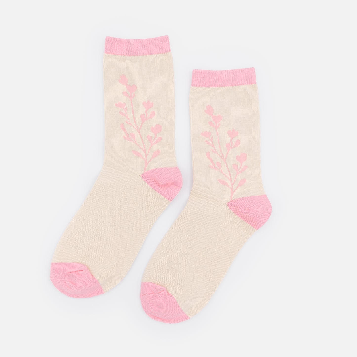 SO253-001PK - Bas beiges & rose pâle avec longue grappe de fleurs