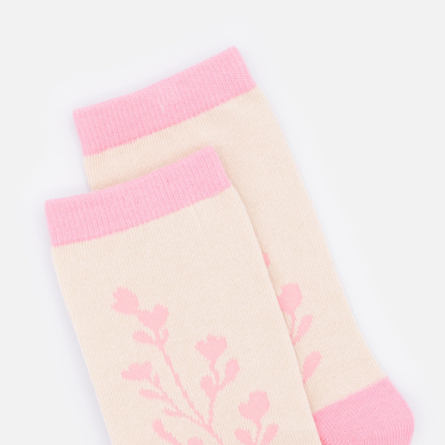 SO253-001PK - Bas beiges & rose pâle avec longue grappe de fleurs