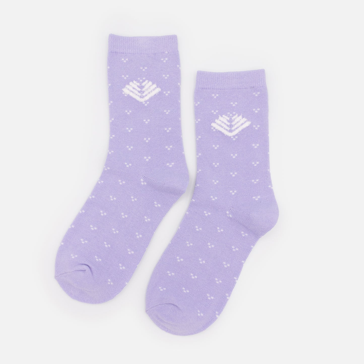 SO253-009PP - Lilac socks with soft white pattern