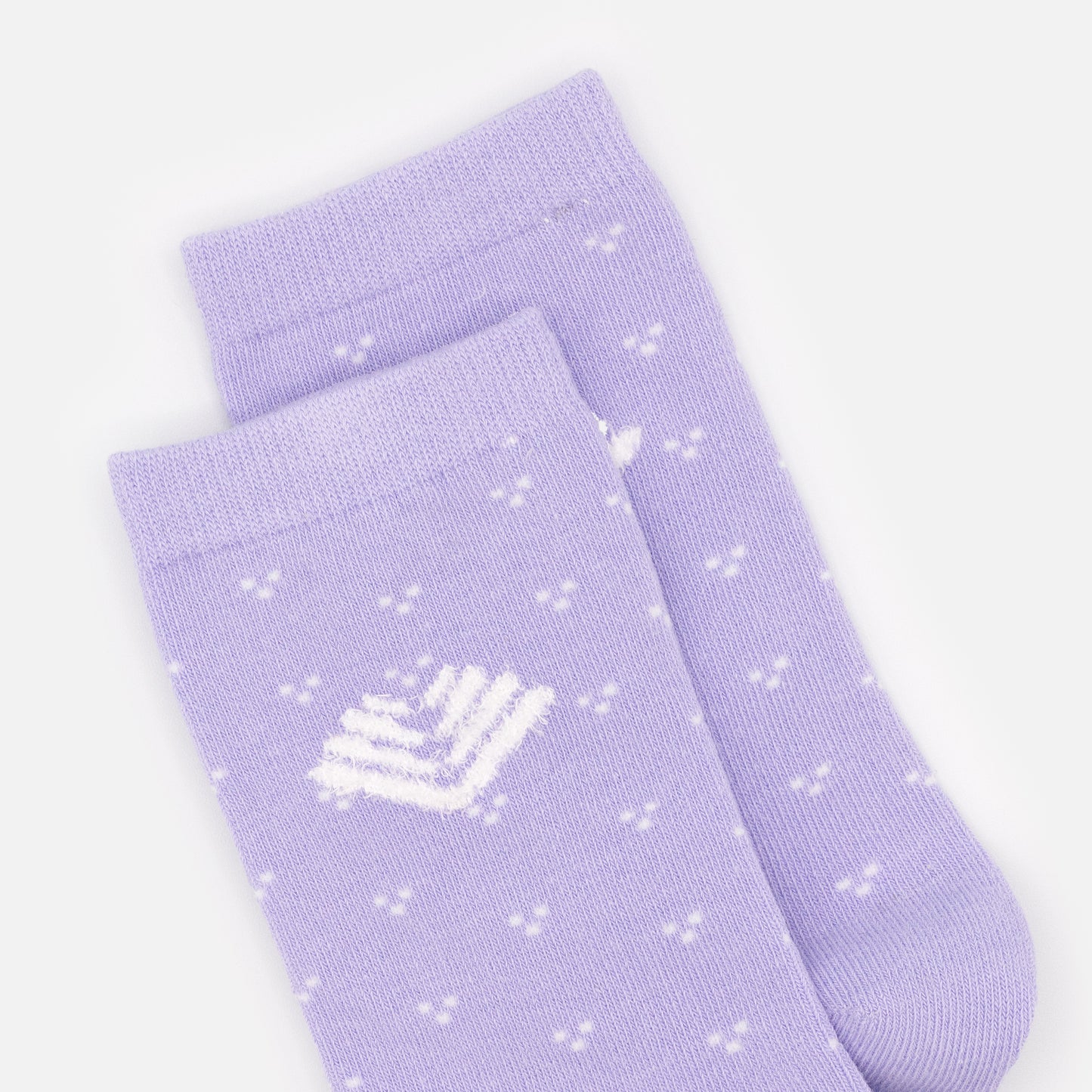 SO253-009PP - Lilac socks with soft white pattern