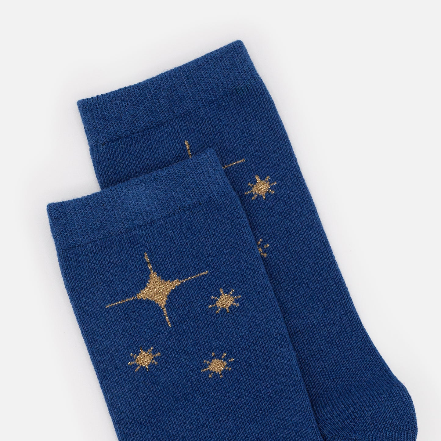 SO253-016BL - Bas bleu foncé avec étoiles dorées scintillantes