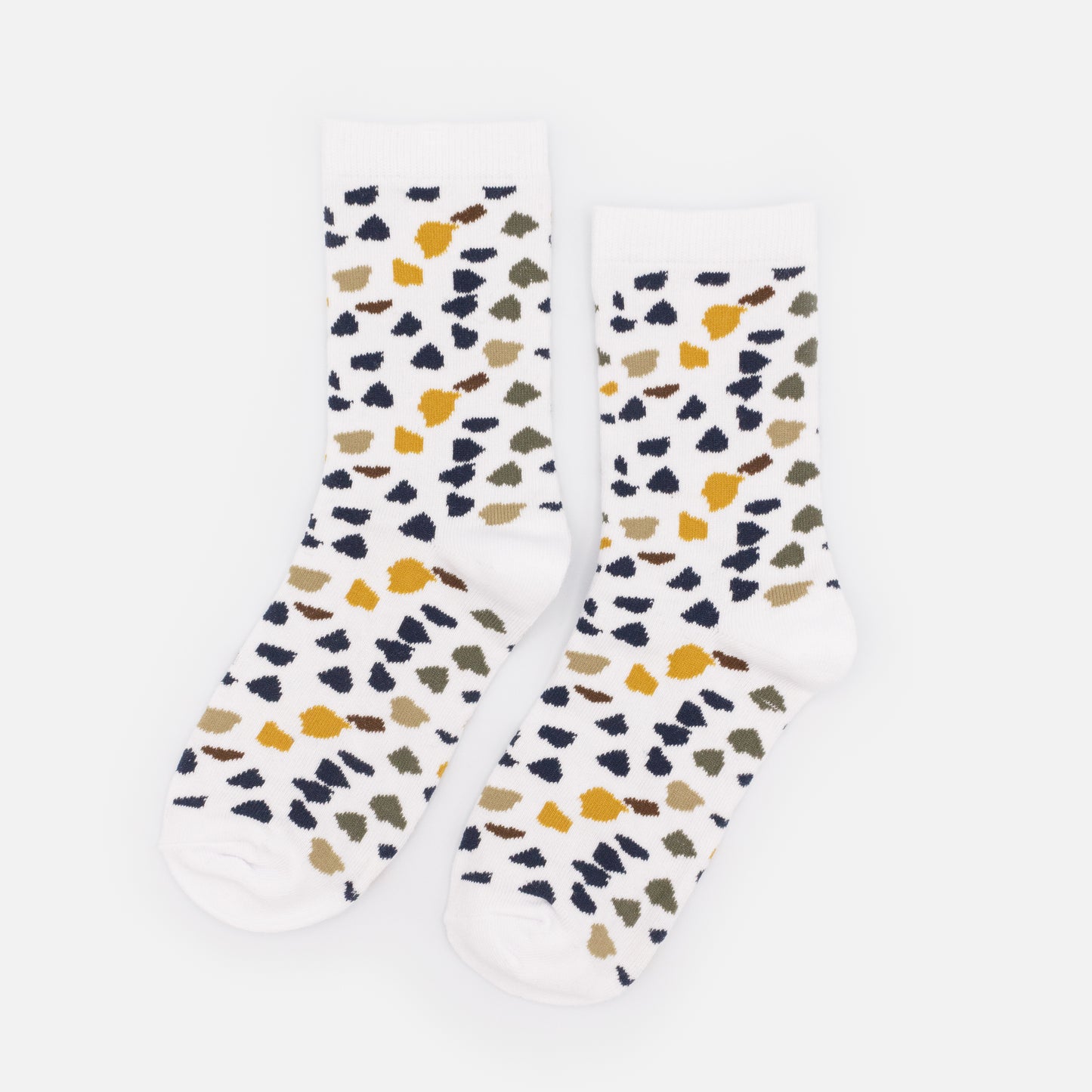 SO253-024MM - Bas blancs à motif terrazzo multicolore