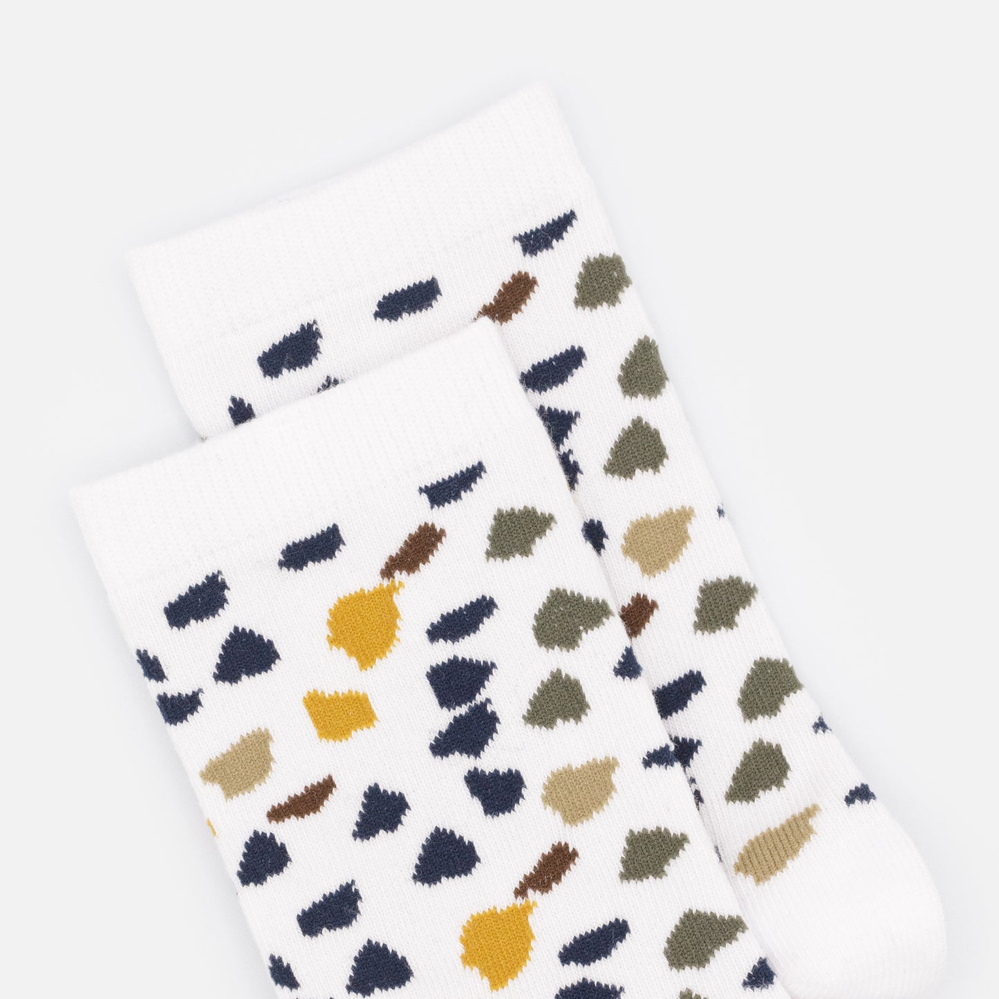 SO253-024MM - Bas blancs à motif terrazzo multicolore