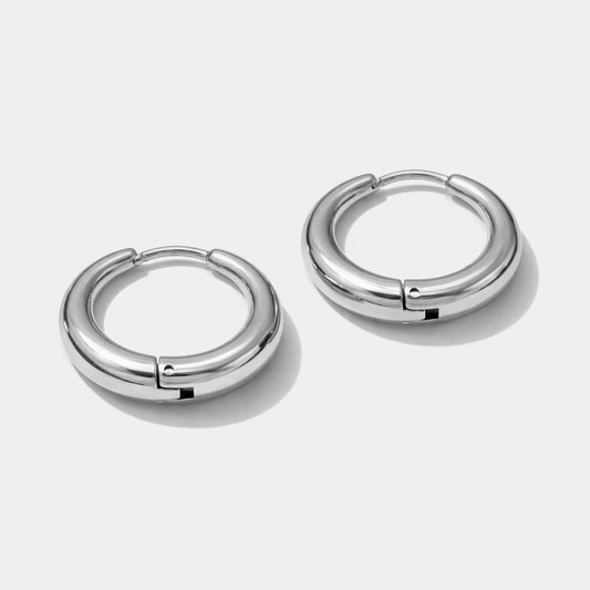 Silvered huggies in stainless steel - SS253E010SL