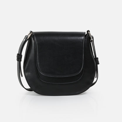 BG251B034BK - Black crossbody handbag in PU