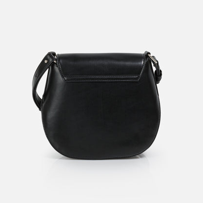 BG251B034BK - Black crossbody handbag in PU