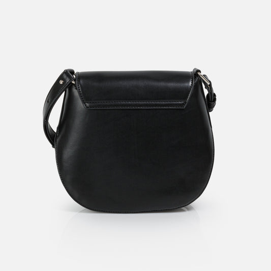 BG251B034BK - Black crossbody handbag in PU