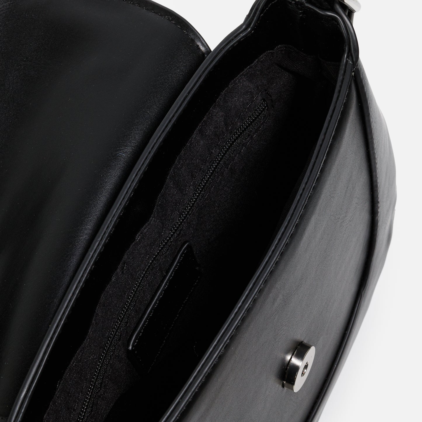 BG251B034BK - Black crossbody handbag in PU