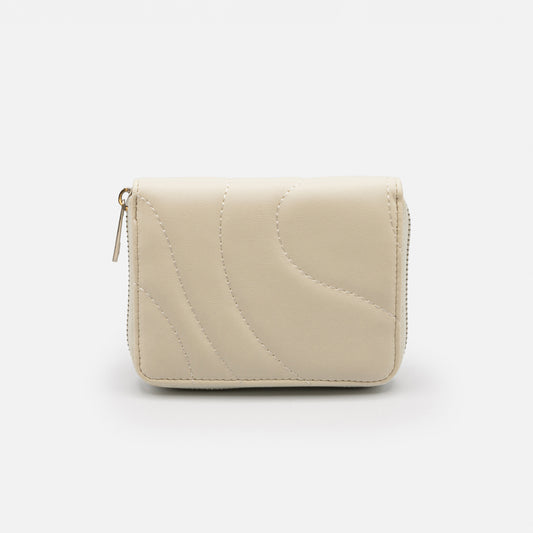 Ivory quilted PU wallet - BG251W053IV