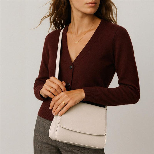 Ivory elephant skin texture PU crossbody handbag - BG253B006BE