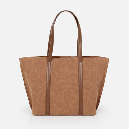 Light brown suede effect handbag - BG253B007BR
