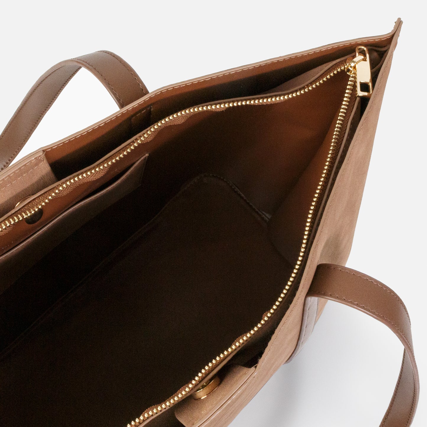 Light brown suede effect handbag - BG253B007BR