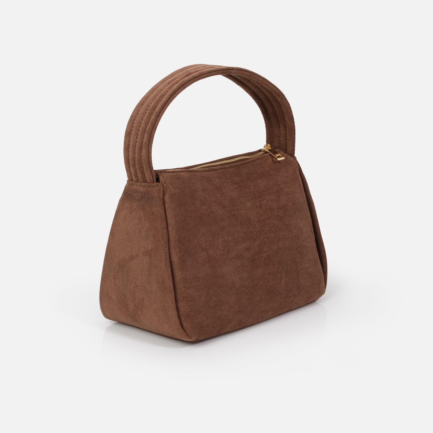 Light brown smooth suede handbag - BG253B027BR