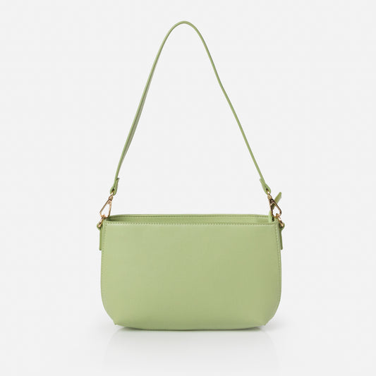 BG253B033GN - Light green smooth PU handbag