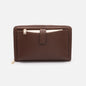 Très grand portefeuille brun foncé en PU & pochette ivoire amovible - BG253W047BR