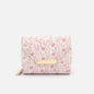 Portefeuille ivoire en PU Saffiano à imprimé floral rose - BG253W055MM