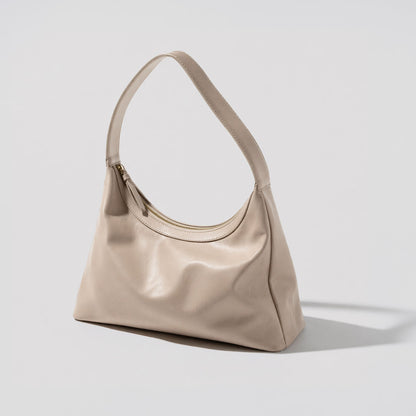 Beige Slouchy Shoulder Bag