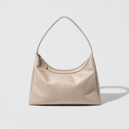 Beige Slouchy Shoulder Bag