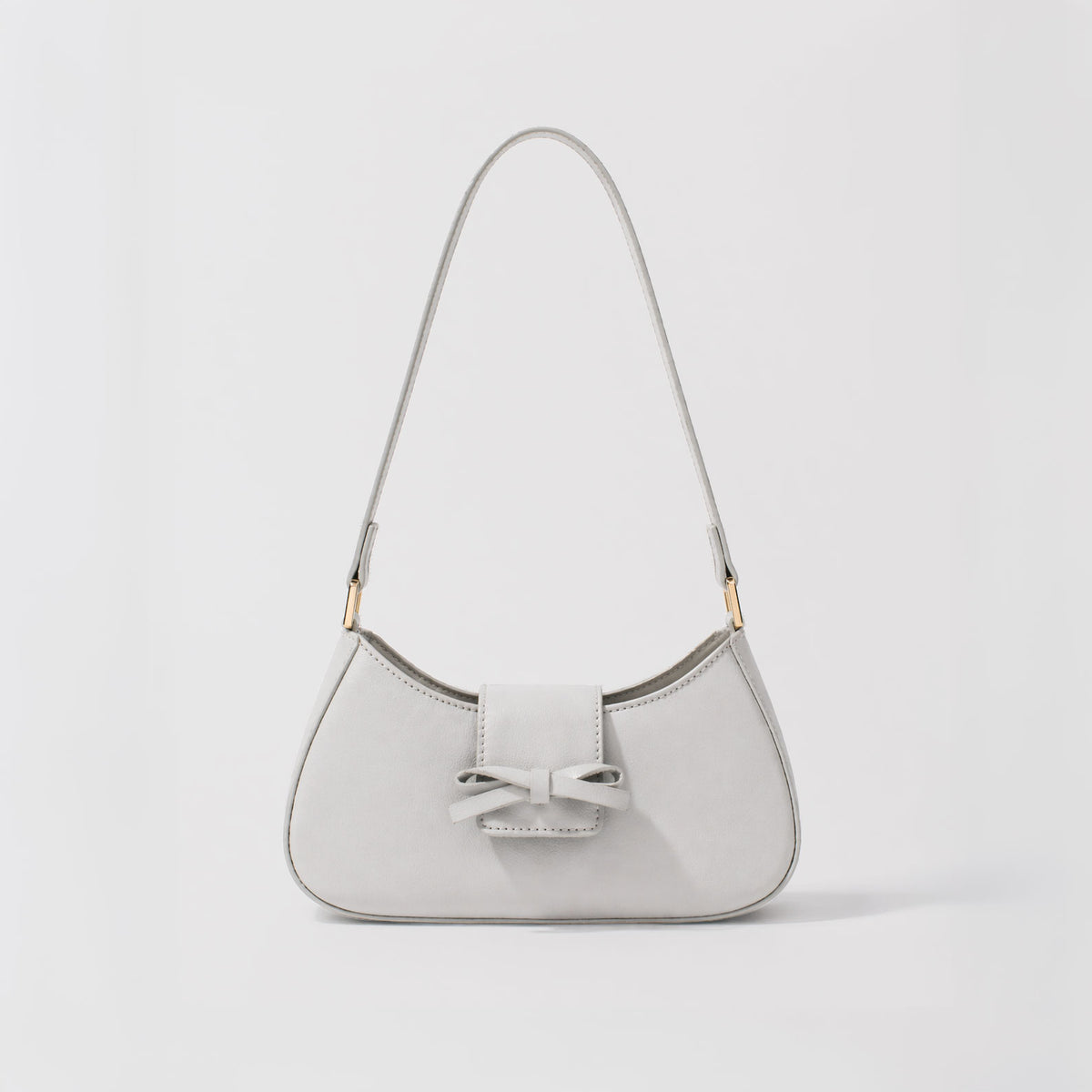 Grey Shoulder Bag with Bow Detail