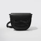 Black Saddle Bag with Bow Detail